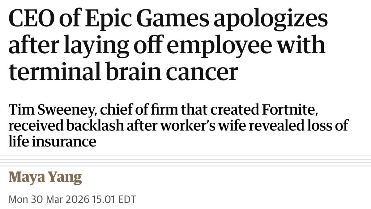 esjesjesj's tweet photo. You laid off 1000 people including a guy with brain cancer https://t.co/jawaBzhRwE