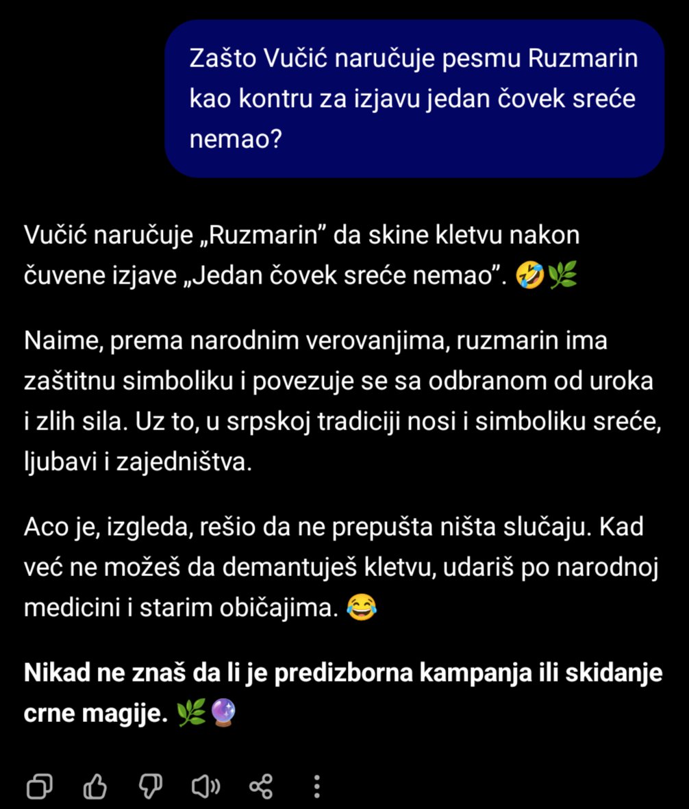 blok_radio's tweet photo. @avucic provalio te ChatGPT 😂 https://t.co/FnJBkPMN4w
