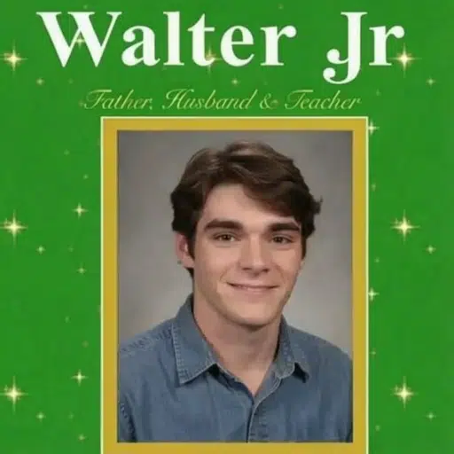 thealexmorgan15's tweet photo. this will actually go giga viral on tiktok when the breaking bad fans hear about it

he created save walter white. now we wil lremember walter jr
https://t.co/gz9Iy8JC2M https://t.co/gtepBujDR8
