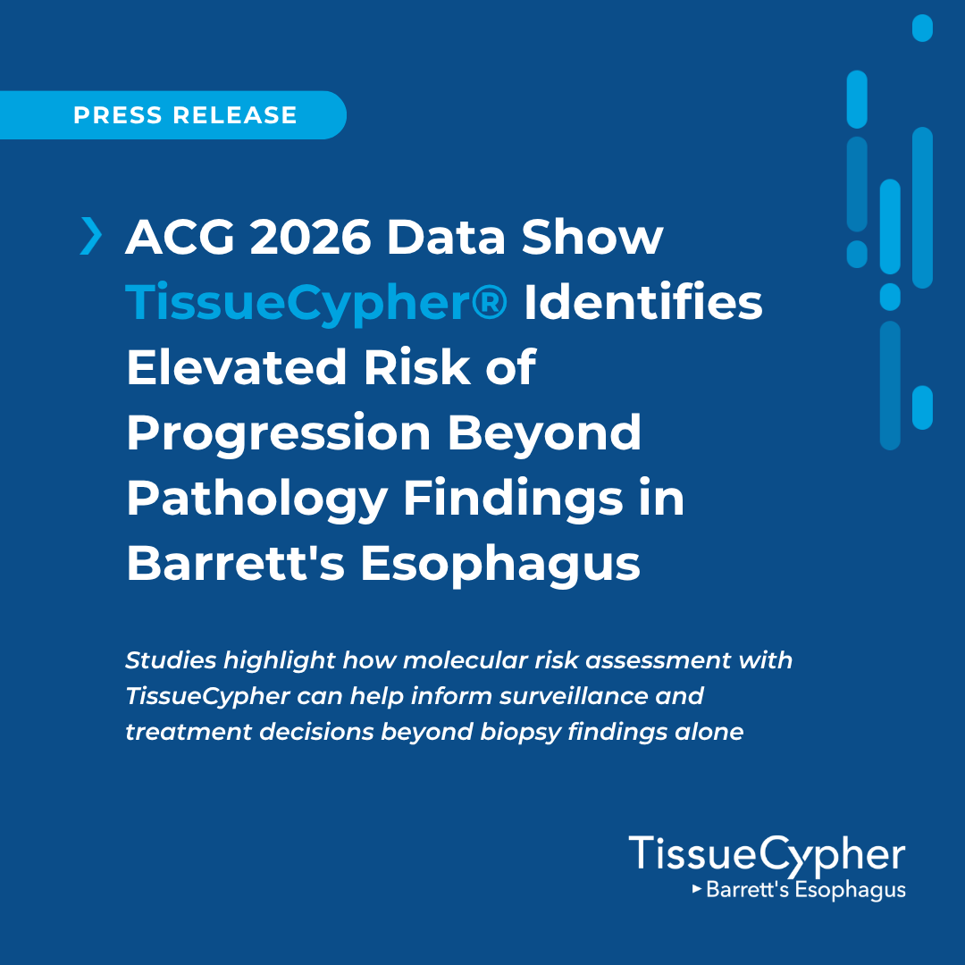 CastleBio's tweet photo. Castle is presenting NEW DATA from three studies evaluating its TissueCypher Barrett's Esophagus (BE) test at the American College of Gastroenterology (ACG) 2026 Annual Scientific Meeting and Postgraduate Course, taking place Oct. 9-14 in Nashville, Tennessee. The studies include two case reports and one multi-center study highlighting how TissueCypher can provide additional risk information beyond histopathology to support risk-aligned patient management decisions.

Details/highlights: https://t.co/gpqiArv565