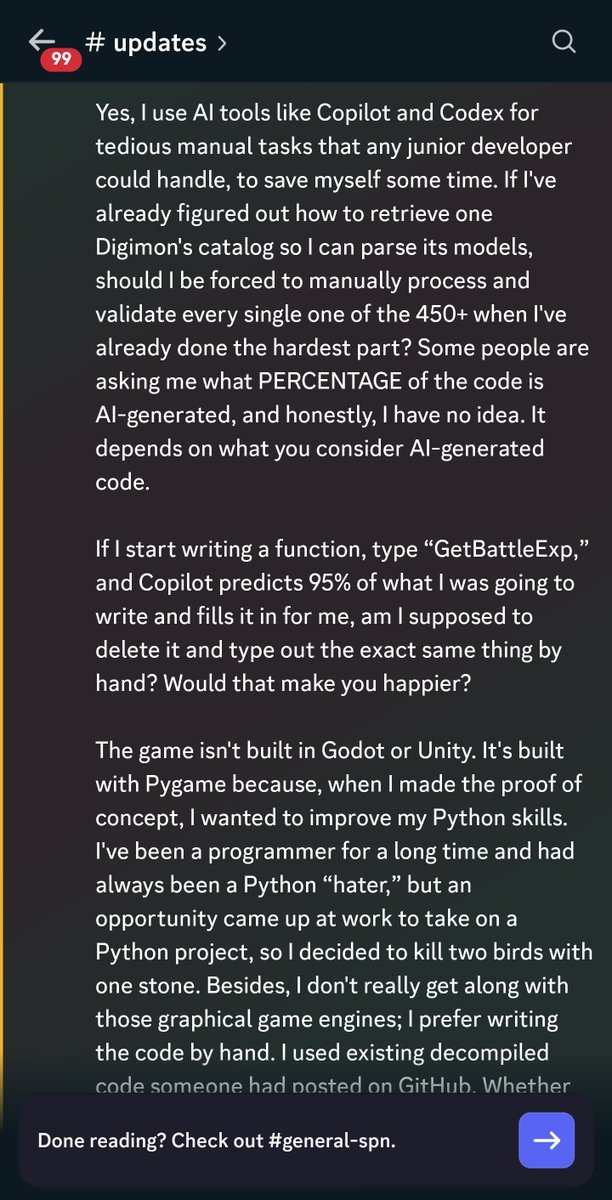 iJamm3r's tweet photo. A message from Zell, the creator of the Digimon World 3 MMO project + my own message in the discord prior to him addressing the situation.

Please, let's all just respect each others views and reframe from hate.

God bless 🙏🏾 https://t.co/6zym2hwYBy