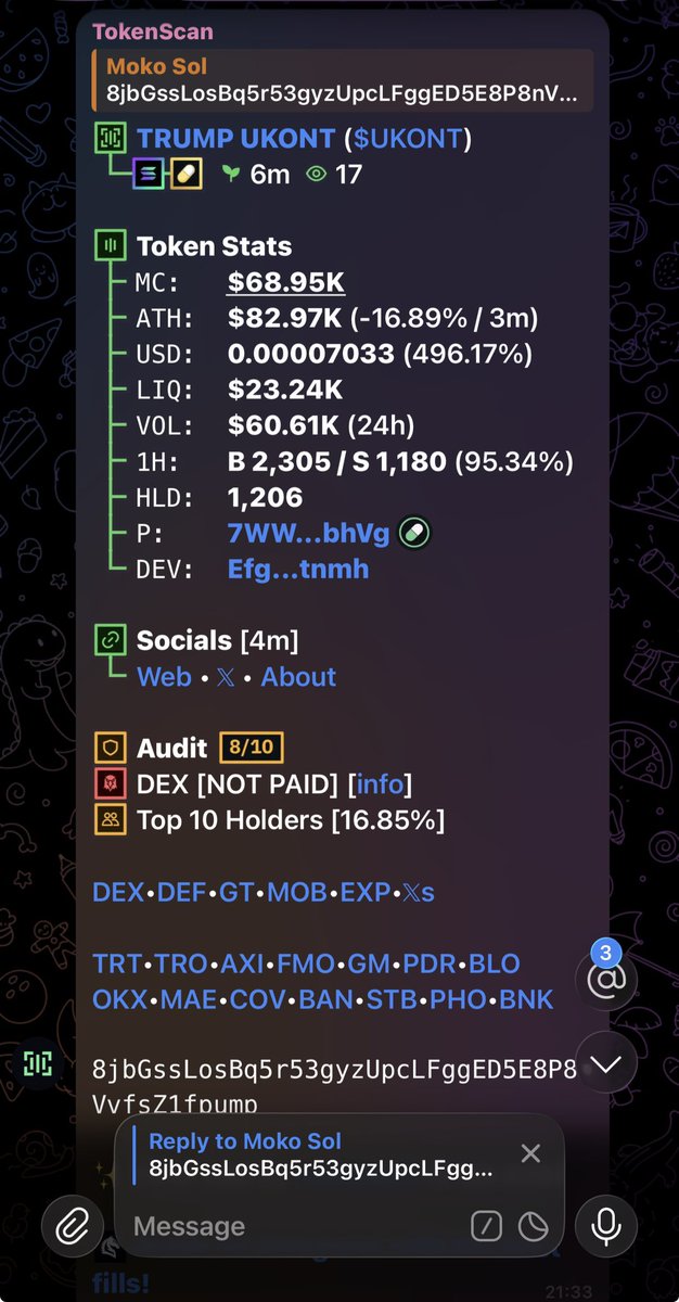 mokotradez's tweet photo. Entry $UKONT
CA 8jbGssLosBq5r53gyzUpcLFggED5E8P8nVvfsZ1fpump https://t.co/9lOQEiQ53d