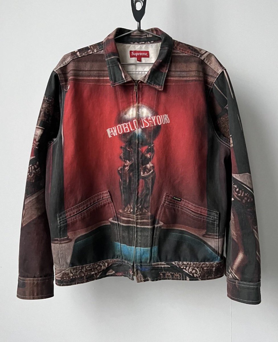 DodoFits's tweet photo. Lucki wearing FW17 Supreme Scarface 'The World Is Yours' Denim Jacket https://t.co/AAvDKjiu8e