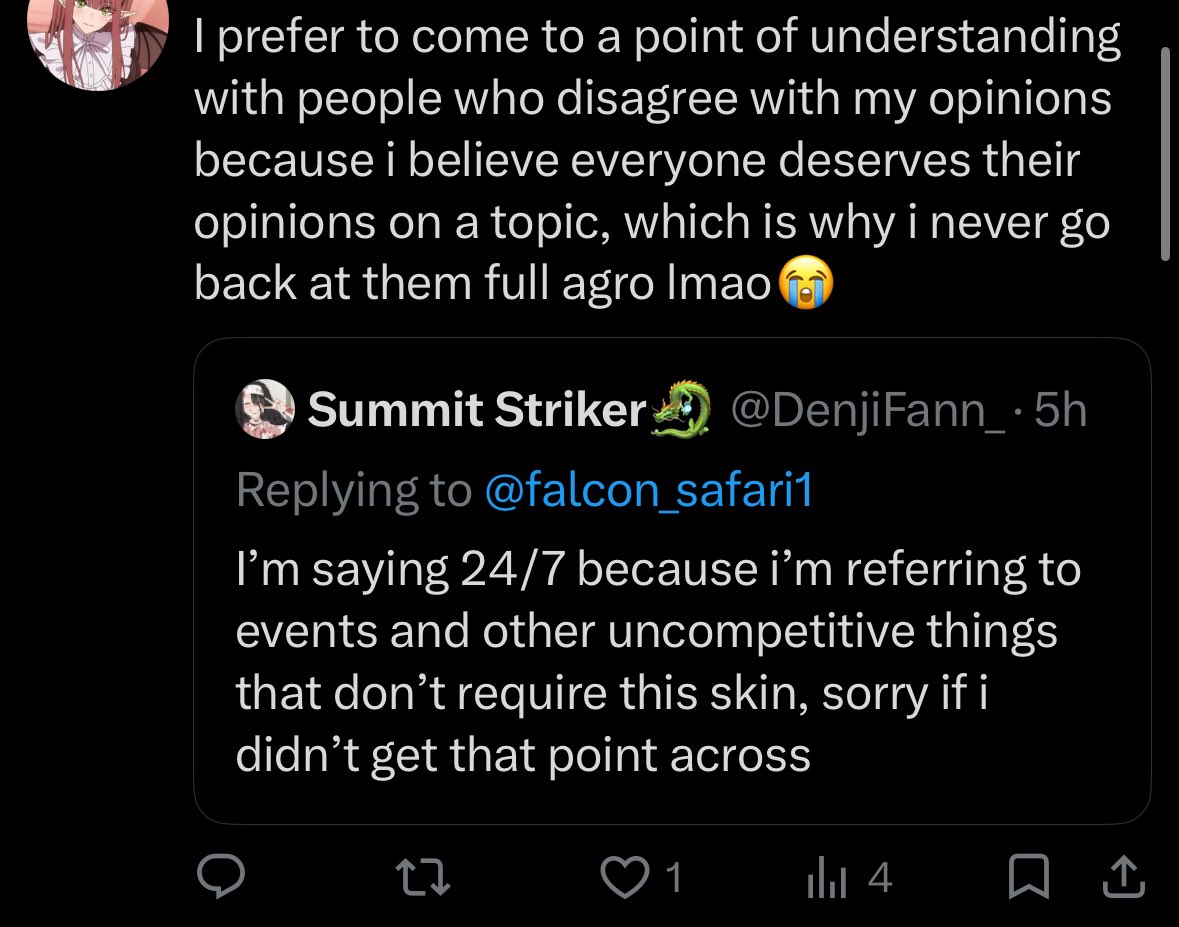 DenjiFann_'s tweet photo. Thought about posting this here because so many people are disagreeing with this, like bro just be nice for once✌🏼😭 https://t.co/OOIhRoVxCh