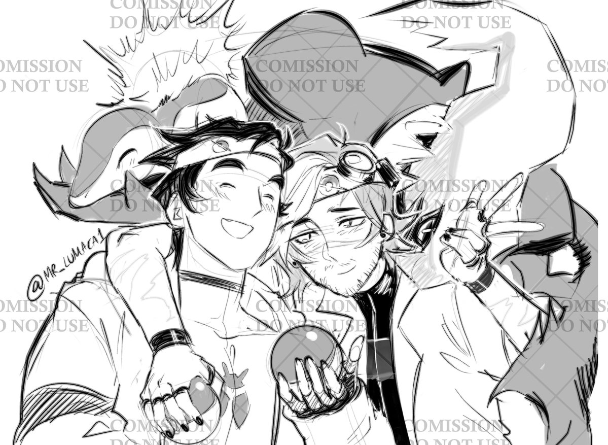 mr_lumaca1's tweet photo. Sketch commissioned by @llleige The Pokemon League but it's #guapoduo https://t.co/YuiWs5Un3E