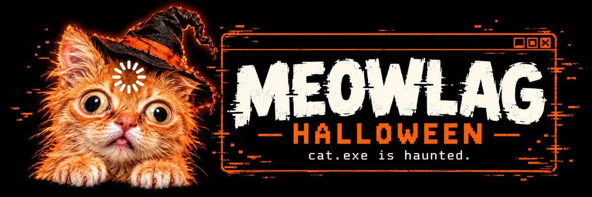 Felarq's tweet photo. my next little menace: MEOWLAG Halloween 🎃

the ghosts loaded. the cat didn’t.

i’m the creator behind this one. getting him ready — memes and launch updates here 👇

https://t.co/JewTobKo5U
https://t.co/GkivDeJbs1 https://t.co/TDRPKimu1h
