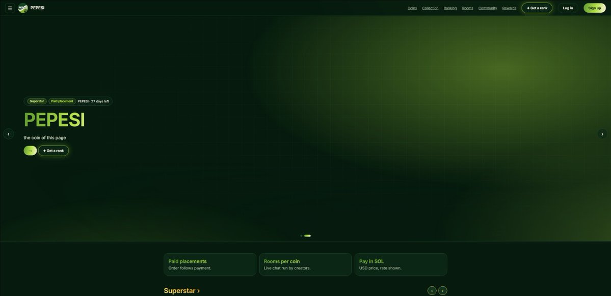 PEPESI_ONX's tweet photo. WEBSITE IN PROGRESS

STAY TUNNED https://t.co/8bXhoGCyBX