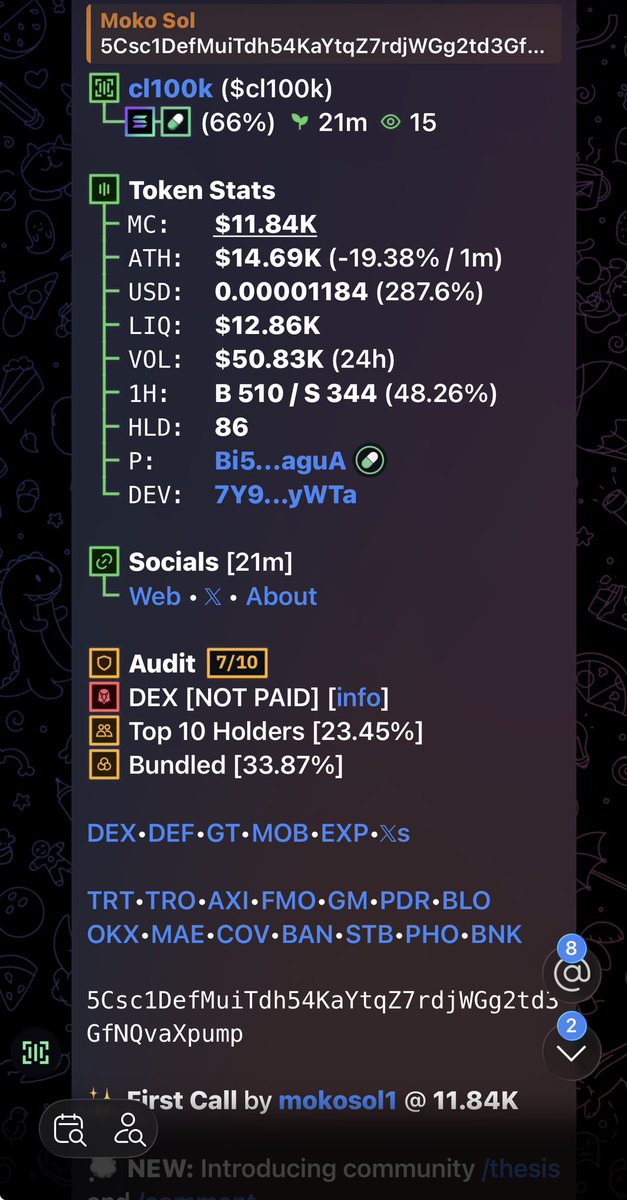 mokotradez's tweet photo. Entry $CL100K
CA 5Csc1DefMuiTdh54KaYtqZ7rdjWGg2td3GfNQvaXpump https://t.co/patf6nAGw7