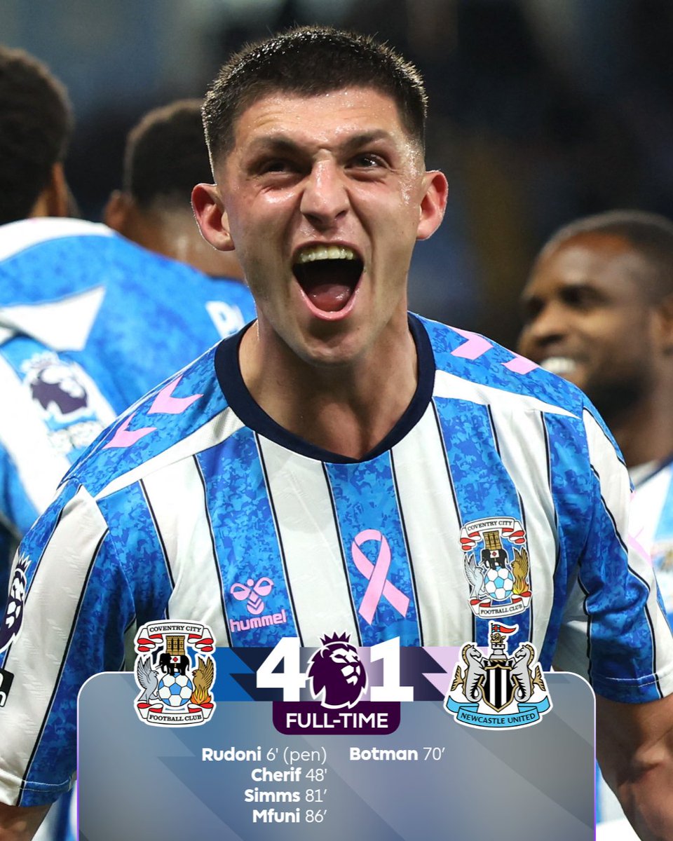 premierleague's tweet photo. 📈 @CoventryCityFC make it back-to-back wins and move out of the relegation zone! https://t.co/RJhZzpLCMT
