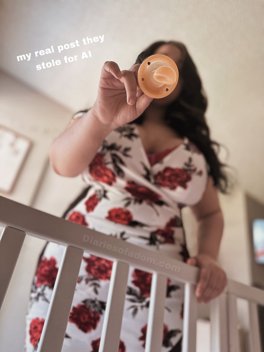 MissJaylenx's tweet photo. if you support  AI abdl girls/Mommy's then please unfollow me.. 

I'm sick and disgusted by the rapid support people will give meanwhile, they steal from REAL woman. Seeing fake content of ME grow more & get more support then my own posts itself has been the most disturbing 

i’ve been having many arguments with men supporting fake ai even ones blocking me over a few ai posts  of ME that's been posted all over tumblr saying they like ai better  :/
not to mention I've had 4+ accounts now using ai to turn me into a white girl this really needs to end 

they are scamming people, they are destroying the community and honestly making real diaper girls & 
mommy's like me not want to post or stay