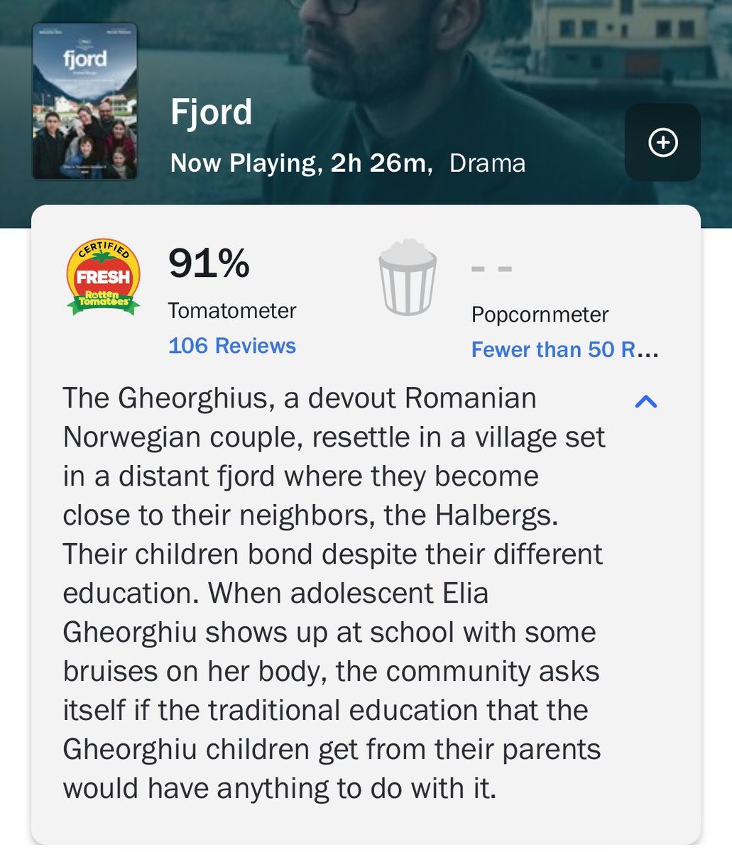 sebstanarchive's tweet photo. ‘FJORD’ has surpassed 100 verified critics’ reviews on Rotten Tomatoes, maintaining a fresh score of 91%.

Now playing in LA and NY. Expands on October 23. https://t.co/Ts4rmYMcWU