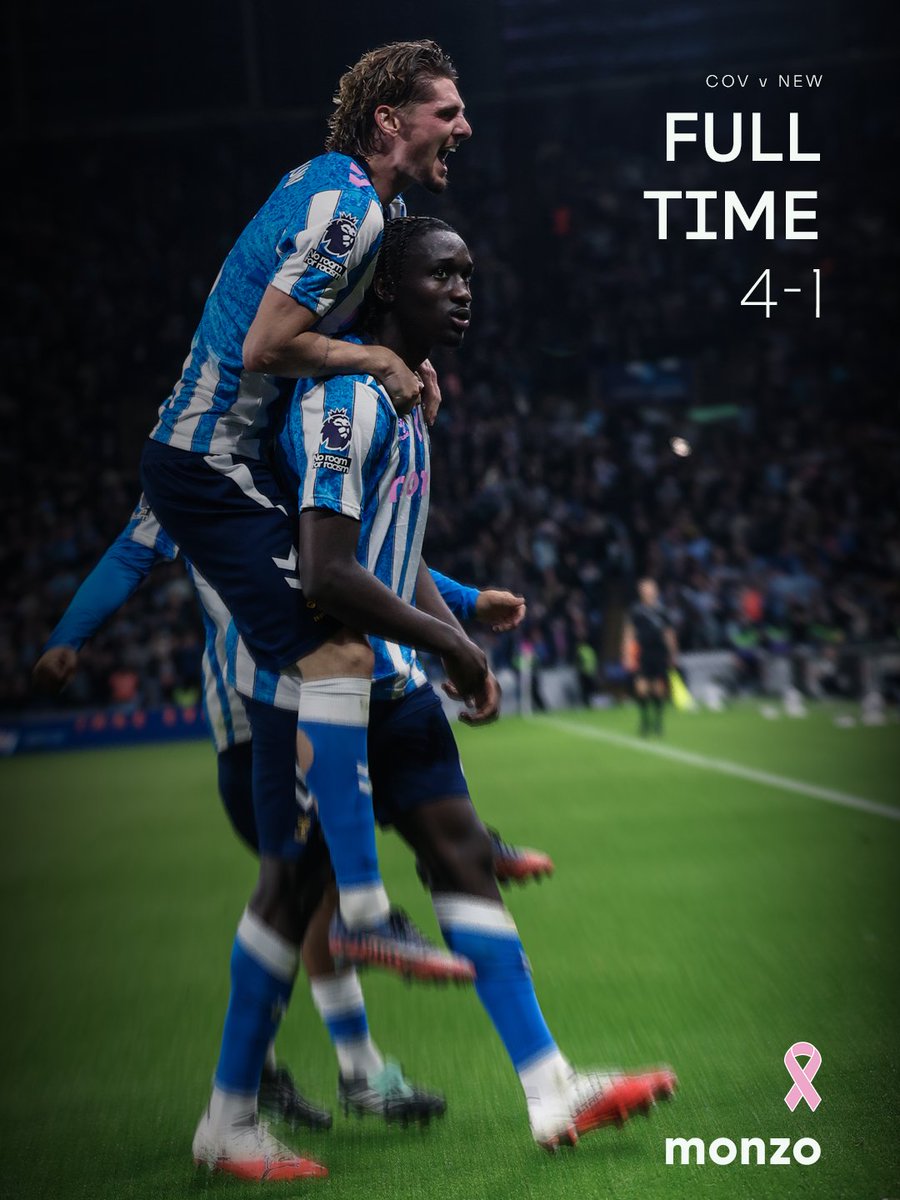 CoventryCityFC's tweet photo. Our first ever @PremierLeague win at the @CBSArena. ⚡️ https://t.co/u4OkZl6gRx