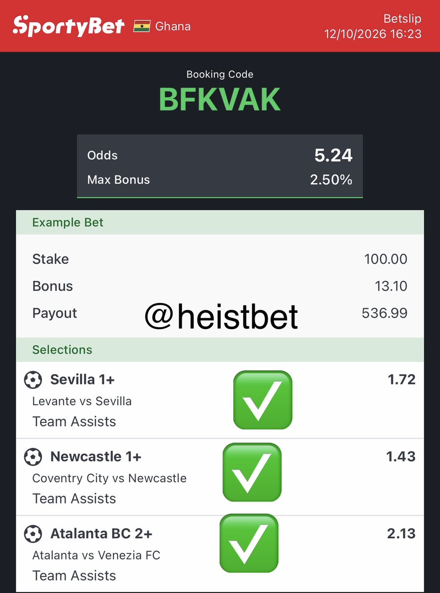 HeistBet's tweet photo. Chale I will collapse sportybet ooo🏆🏆🏆🏆💥💥💥💥💥💥💥💥💥💥💥💥💥💥💥💥💥

18+odds boooom 💥💥💥💥💥🏆🏆🏆🏆🏆
10+odds boooom vip 💥💥💥🏆🏆🏆🏆🏆
5+odds boooom💥💥💥💥🏆🏆🏆🏆🏆✅🏆

First 500 to comments 🤟🤟🤟💥💥💥💥✍🏻✍🏻✍🏻✍🏻✍🏻✍🏻✍🏻🚨🚨🚨🚨🚨🚨🚨🚨🚨🚨 https://t.co/j2zkF0UJAG