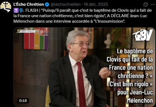 Andeol00's tweet photo. @karjaqq @Jenesaispas2259 @tim_asrl Mais pourquoi il y a comme une fixette sur le christianisme chez LFI si ils n'ont rien contre cette religion ? (les arrêts sur image ne sont pas volontaire, je me moque pas sur le physique je précise au cas où) c'est que quatre mais je peux en trouver bien plus https://t.co/krlG9K13zA