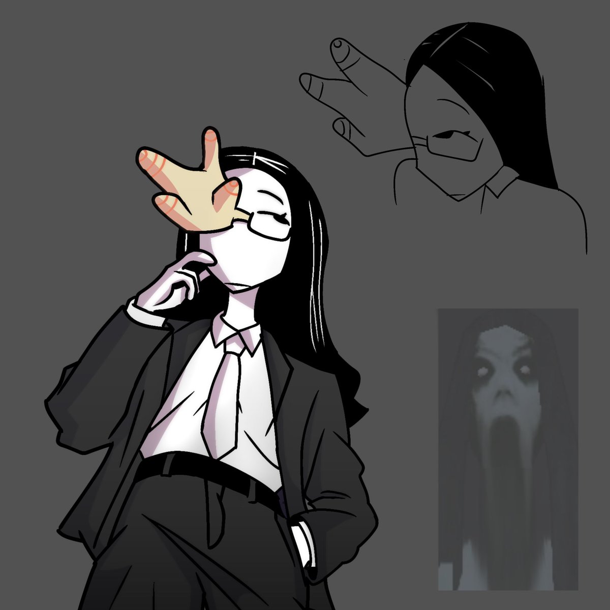 palatacoRT's tweet photo. Coral glasses 
I had to draw her one day 

#enadreambbq #enadbbq #ena #coralglasses https://t.co/g9btLafVWj
