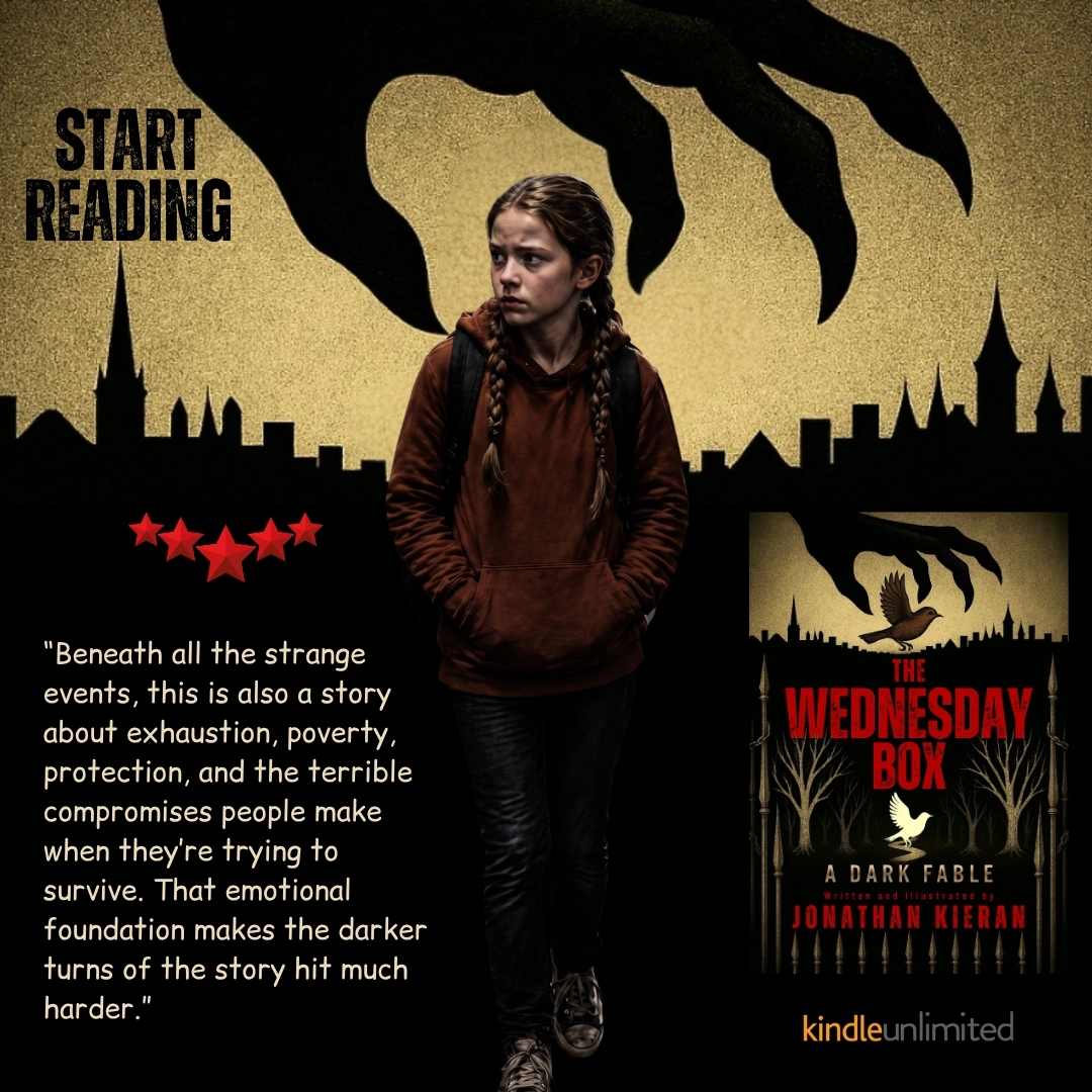 bookishspotlyt's tweet photo. Fear has a new name, and it's waiting for you on Wednesday. 🖤 
Get lost in Jonathan Kieran's #darkfantasy world.

Start reading.
📌https://t.co/thBfGA4QB7 
#Free #Kindleunlimited
 
@jkieran_author #mustread #horror #bookworms #amreading #eldritchhorror
#horrorRTG #suspense https://t.co/TyixK4jqaO