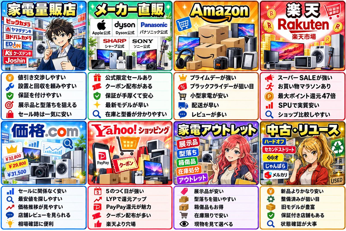 fxmeitantei's tweet photo. 家電ってどこで買うのが一番安い？
ヤマダ・ビックカメラだけじゃないお金が残る選択

ただいまAmazonプライム感謝祭先行セールで、大幅割引＆ポイント還元をねらいまくっている男はここです https://t.co/sEJ73Re8R2