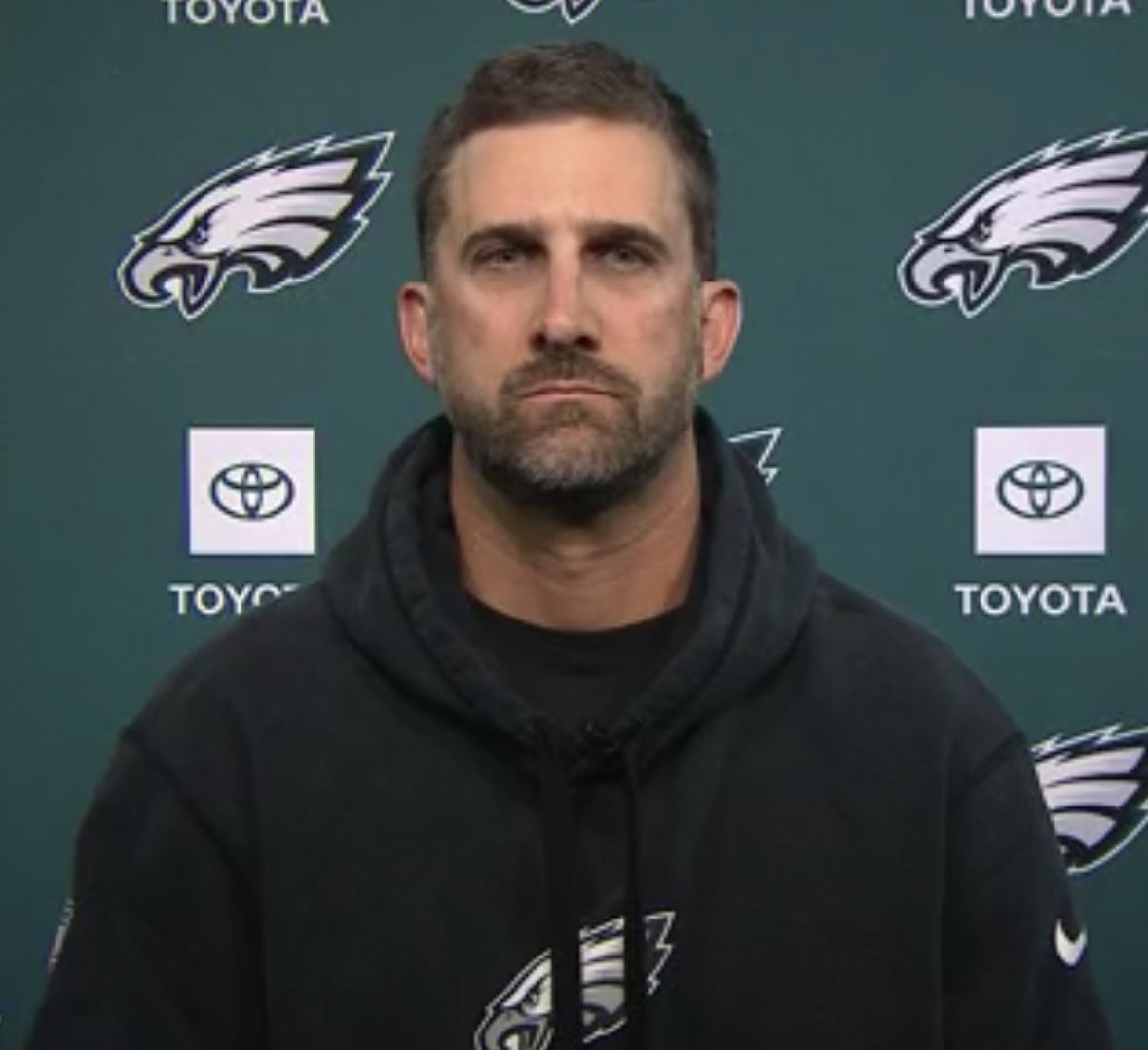 JClarkNBCS's tweet photo. Nick Sirianni today said that they are all looking into how to get better on offense

“I think that right now, offensively, we all have to be better. Players, coaches, myself, all of us have to be better. We're not worried about gauging where this person is or where that person is. We're worried about growth, and we're worried about how we, because obviously it hasn't been good enough. We're worried about growth. We're worried about what we do well, what we don't do well, how we maximize those things that we're doing well, how we try to eliminate some of the things that we're not doing well, whether that's you take things out of your playbook or whether that's something that is completely fixable that you continue to work on.
That is where we are right now and what we are doing right now as a staff. Obviously, today is about reflecting on what happened yesterday, and today is about the growth of that. Later in the day, it will be a little bit more on our next game, what we want to do, how we're going to do it, what we do well, what this opponent's doing. That's kind of how this day will go.”