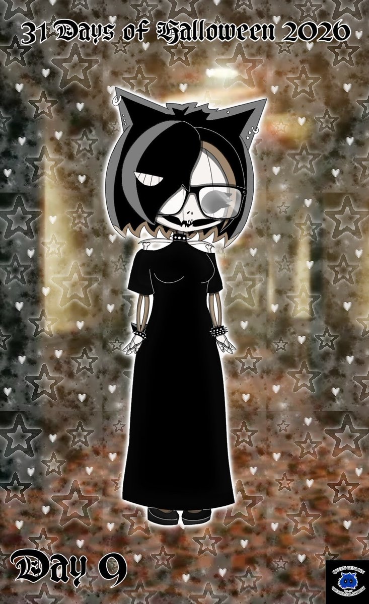 OberitaRiki's tweet photo. ππ€31 Days of Halloween 2026 π»π :
Day 9
.
#31daysofhalloween #day9 #uncannyoc #phase68 #victoria #skeleton #ghost #skullgirl #monstergal #scary #goth #blackdress #glasses #gijinka #digitalart #redesign #animeart #humanart #fanart https://t.co/IHphzBSiGa