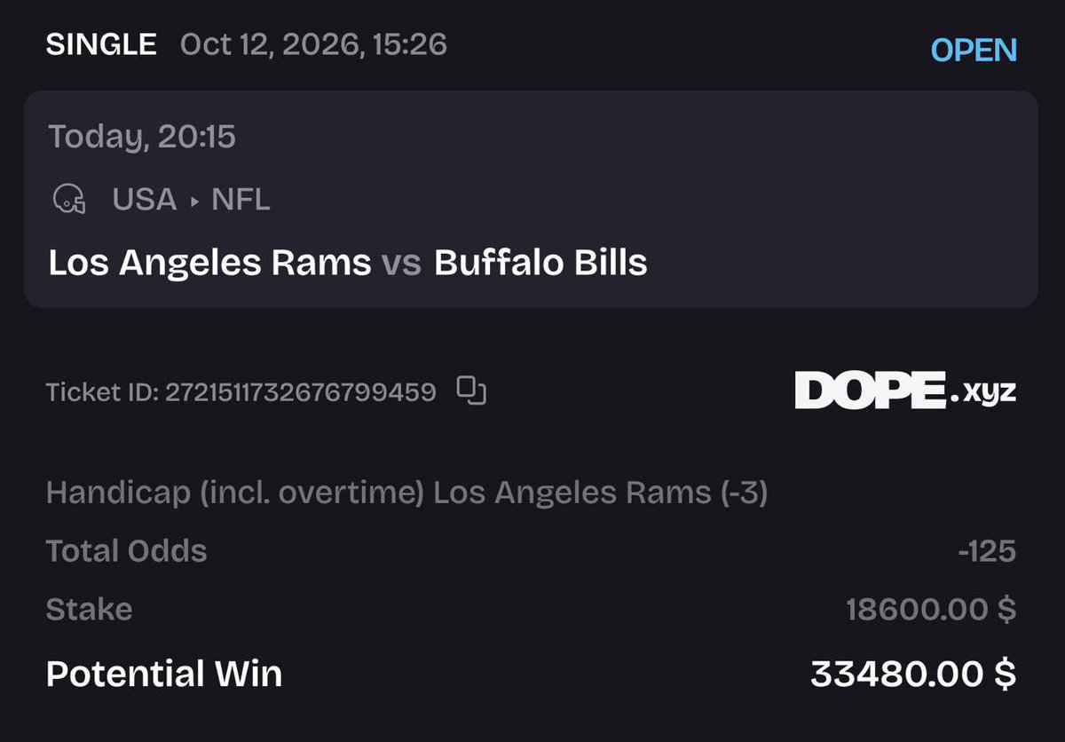 DreamsBets's tweet photo. $10,000 > $100,000 SPEEDRUN 🏁

Step 2 

$10,000 > $18,600 ✅
$18,600 > $33,480 

❤️ If Tailing | https://t.co/DqtgEix18N https://t.co/VAXPtZYxBu