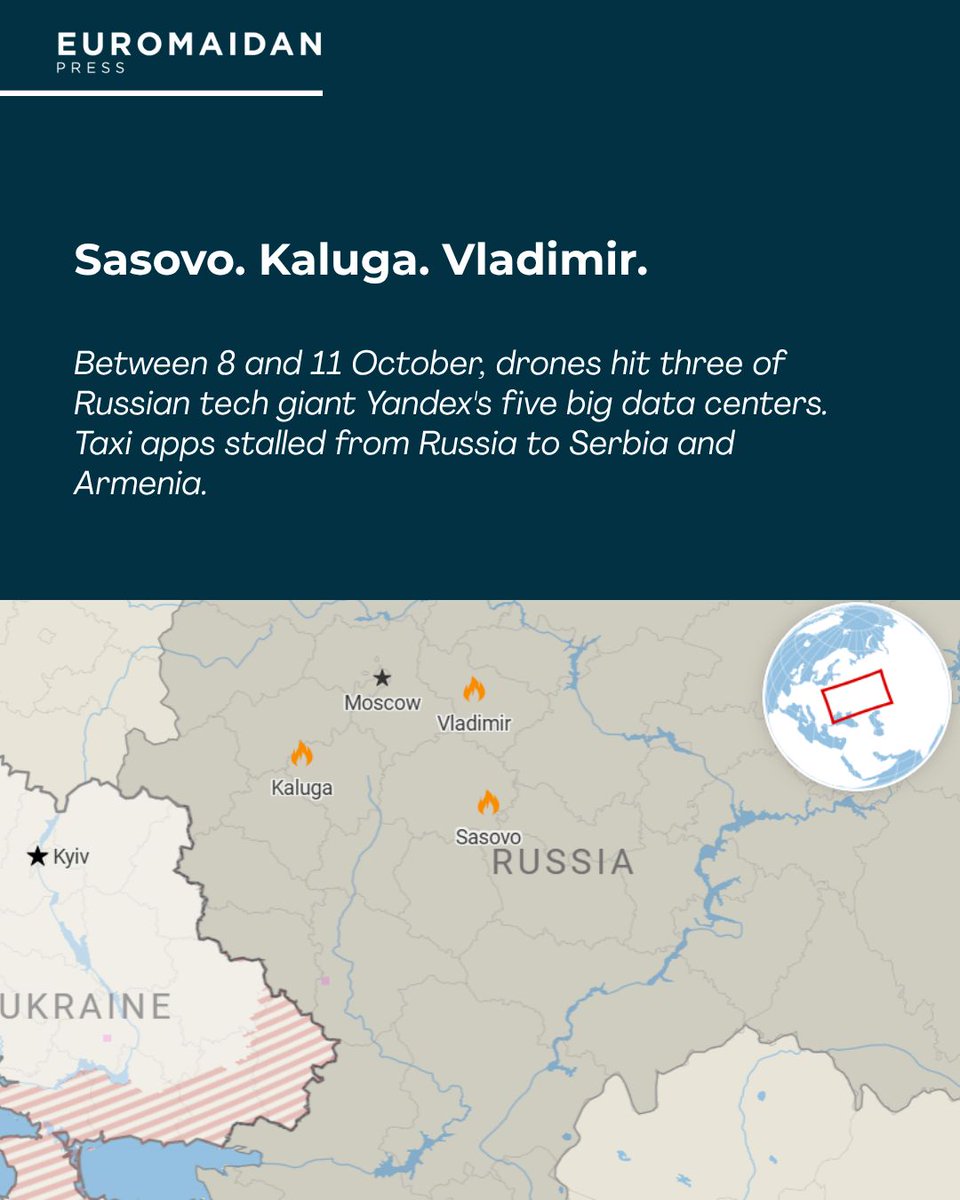 EuromaidanPress's tweet photo. Ukrainian drones hit three Yandex data centers in four days. The claim that Russia's bots went silent doesn't hold up

Between 8 and 11 October, Ukrainian drones struck Russian tech giant Yandex's data centers in Sasovo, Kaluga, and Vladimir. Yandex fully halted two of them.

Posts on X soon claimed Russian bot traffic had collapsed, and some thanked Ukraine. Most pointed to a Cloudflare chart. It tracks automated web requests from Yandex's own network, very likely mostly search crawlers, not troll posts on social media, researchers say.

A Ukrainian monitor sees no clear drop either. Posting activity hasn't fallen significantly across the roughly 10,000 war-related social media mentions it tracks each day, CAT-UA told Euromaidan Press.

The strikes are confirmed. Their effect on Russian bots is not, yet.

🔗 https://t.co/pcpDgUE5QY