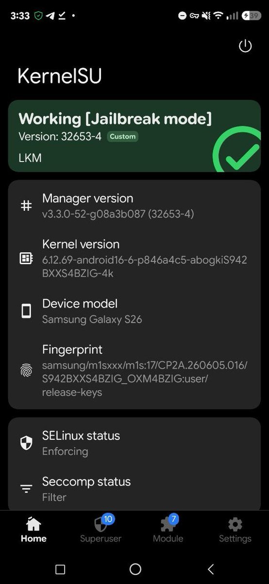 fahadalijaved's tweet photo. ⚠️ Rooting your S25 / S26 / Fold 7/8 etc etc ? READ THIS FIRST.

I've watched 15-year XDA vets hardbrick these phones. Don't touch this unless you know what you're doing.

If you still want to go ahead: REMOVE your lock screen security first. 🧵👇 https://t.co/HcIFz5wypi