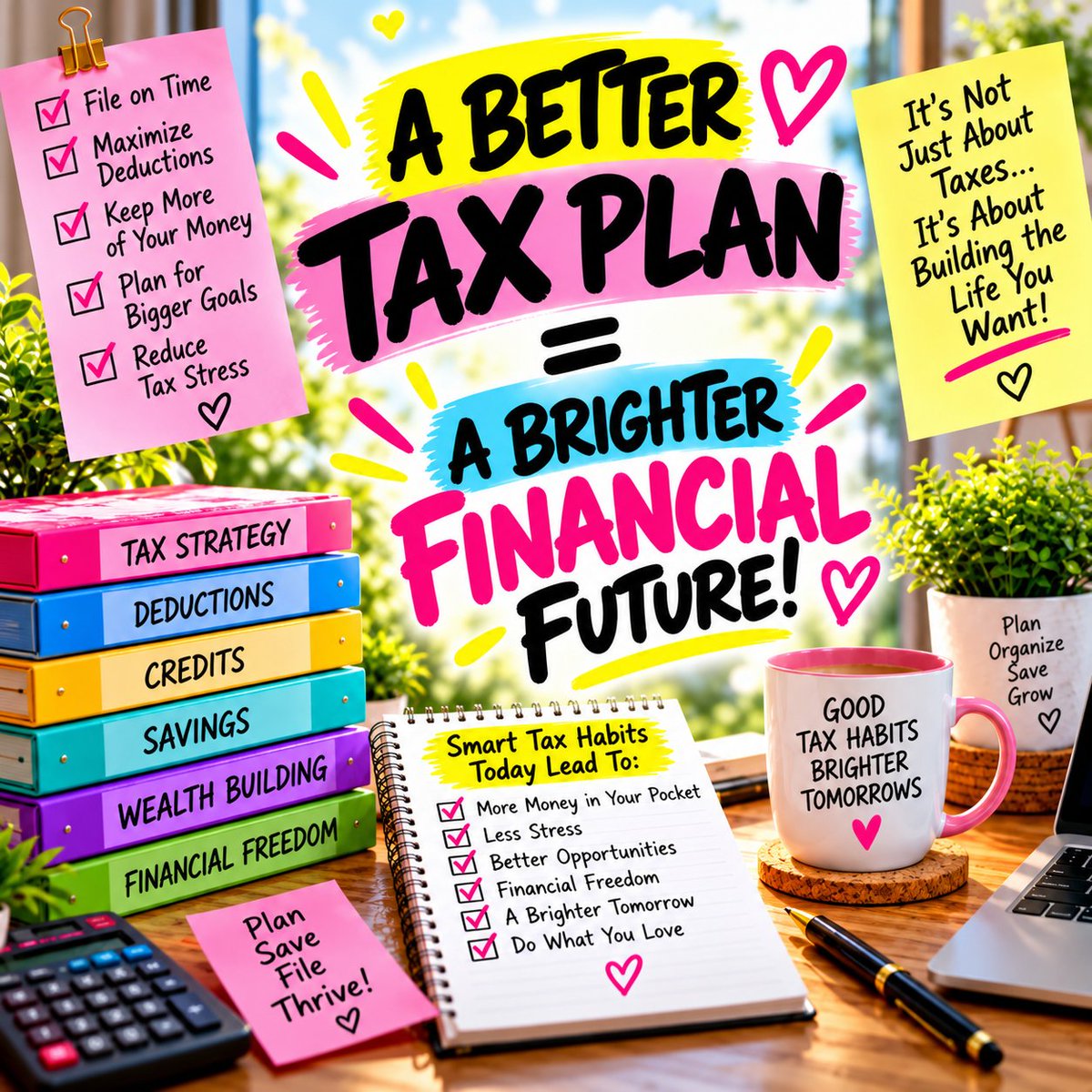 shillingbooks's tweet photo. A Better Tax Plan = A Brighter Financial Future!

#TaxPlanning #ABrighterFinancialFuture #ABetterTaxPlan https://t.co/H9kA4XZA41