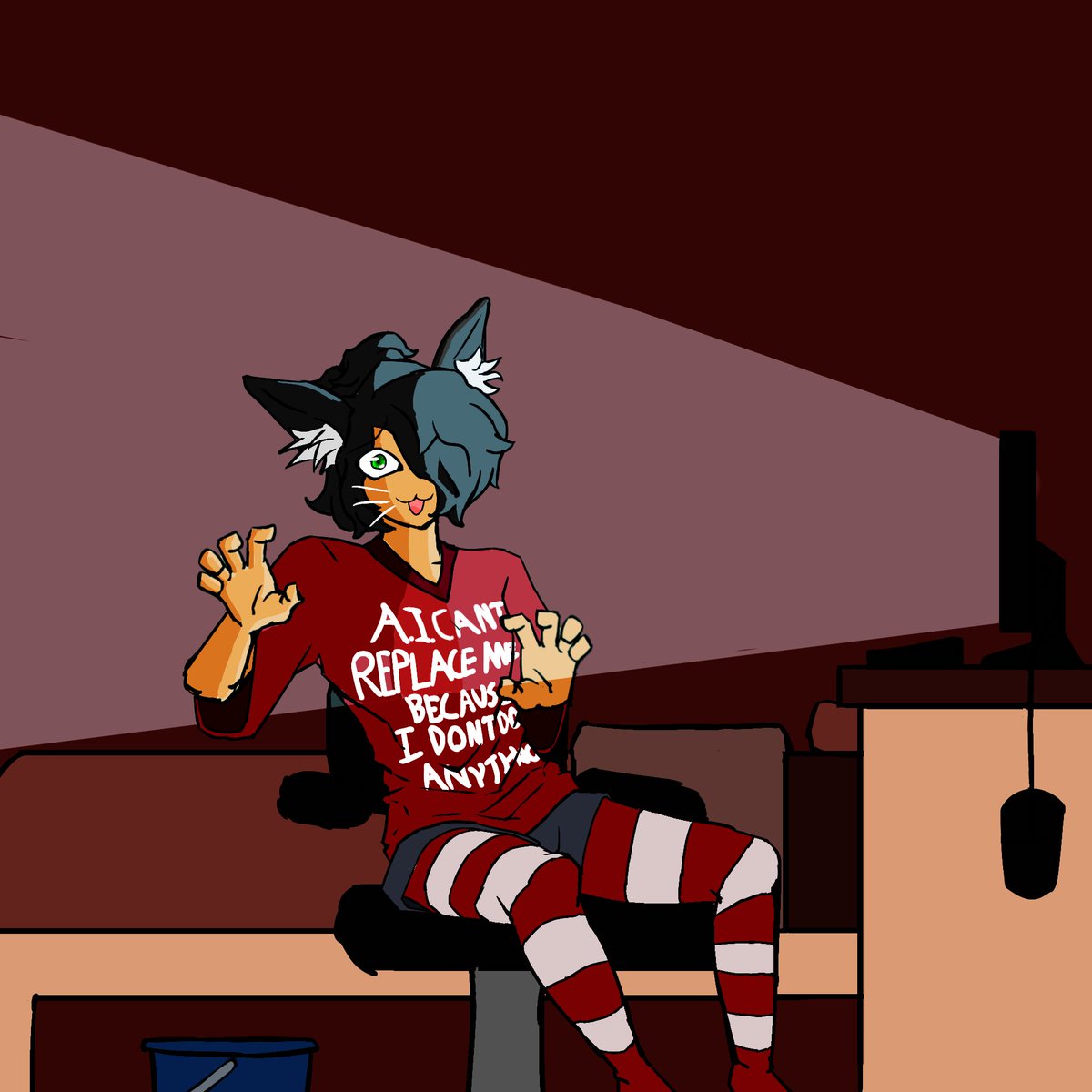 Kolibria1994's tweet photo. Did an edit of one of my old drawings to make Maya a cat girl for fun
#ongezellig #art #maya https://t.co/QGZxLyyxuI