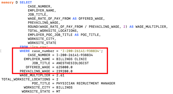 WIVReports's tweet photo. Billings Clinic is paying $625,000 a year for an H-1B anesthesiologist. The prevailing wage for that role in Montana is $239,000. That is 2.6x the government standard.
Red flags are all over this filing. The documents list two worksite locations, but only one is disclosed. The point of contact isn't a CMO or a department chair; it’s a "Physician Recruitment Manager."
Meanwhile, Gov. Gianforte was in India signing bioscience and university partnership MOUs.
Billings Clinic needs to answer a few simple questions:
What was the actual recruitment process?
How many Montanans or US citizens applied?
Why couldn't a $625,000 salary attract a single American doctor?
The H-1B system is for genuine shortages. Claiming "we couldn't find anyone" while offering nearly triple the prevailing wage is a joke. Show the recruitment records or stop pretending this is a shortage.
Source: Department of Labor / LCS Case I-200-26141-938834