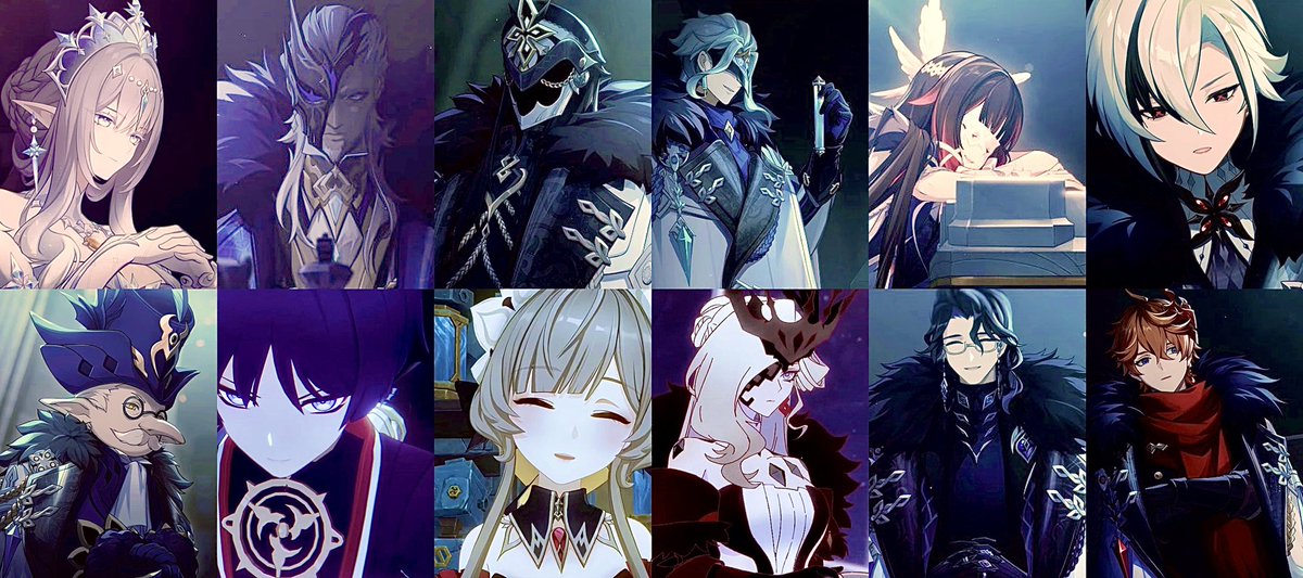 cielikes's tweet photo. who is your favourite fatui ? https://t.co/gVbjxC4S5B