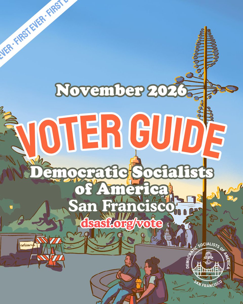 DSA_SF's tweet photo. DSA SF is releasing a public voter guide today, for the very first time in our chapter’s history: https://t.co/VLBNdgjGd5

Art credits to artiskraa on IG🌹 https://t.co/NZrGnO7C8X