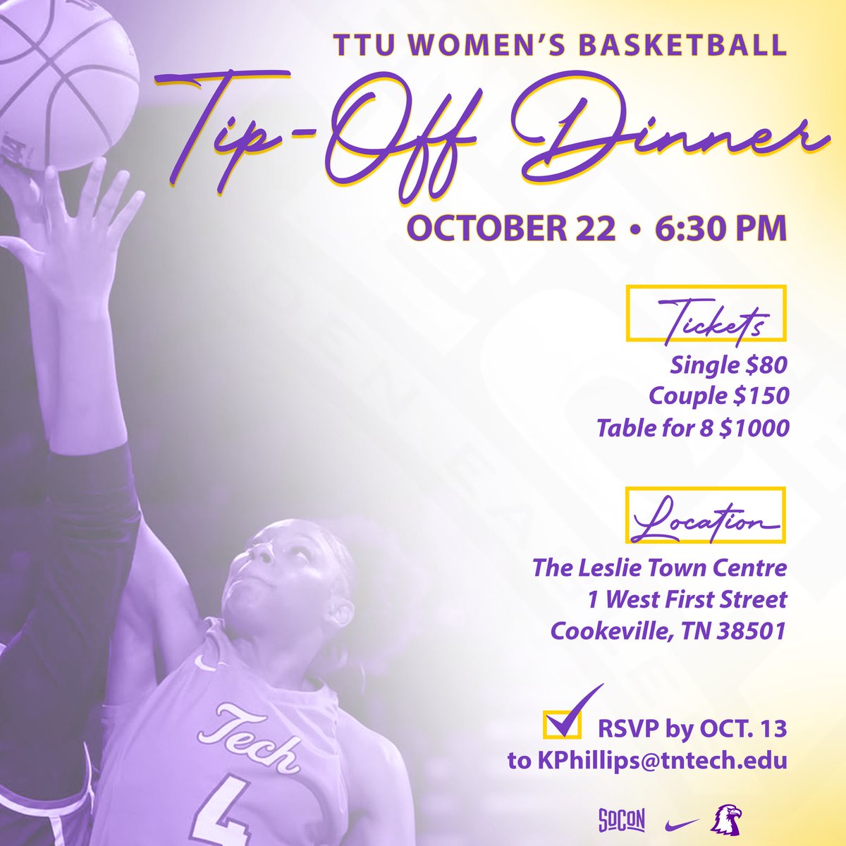 TTUWBB's tweet photo. 🚨Our Tip-Off Dinner is just around the corner… Stay tuned THIS WEEK as we reveal our special guest! 🚨

Golden Eagle fans, this will be a night you will not want to miss! Reserve your tickets today!🦅🏀
#wingsup https://t.co/3Rke3cV8xc