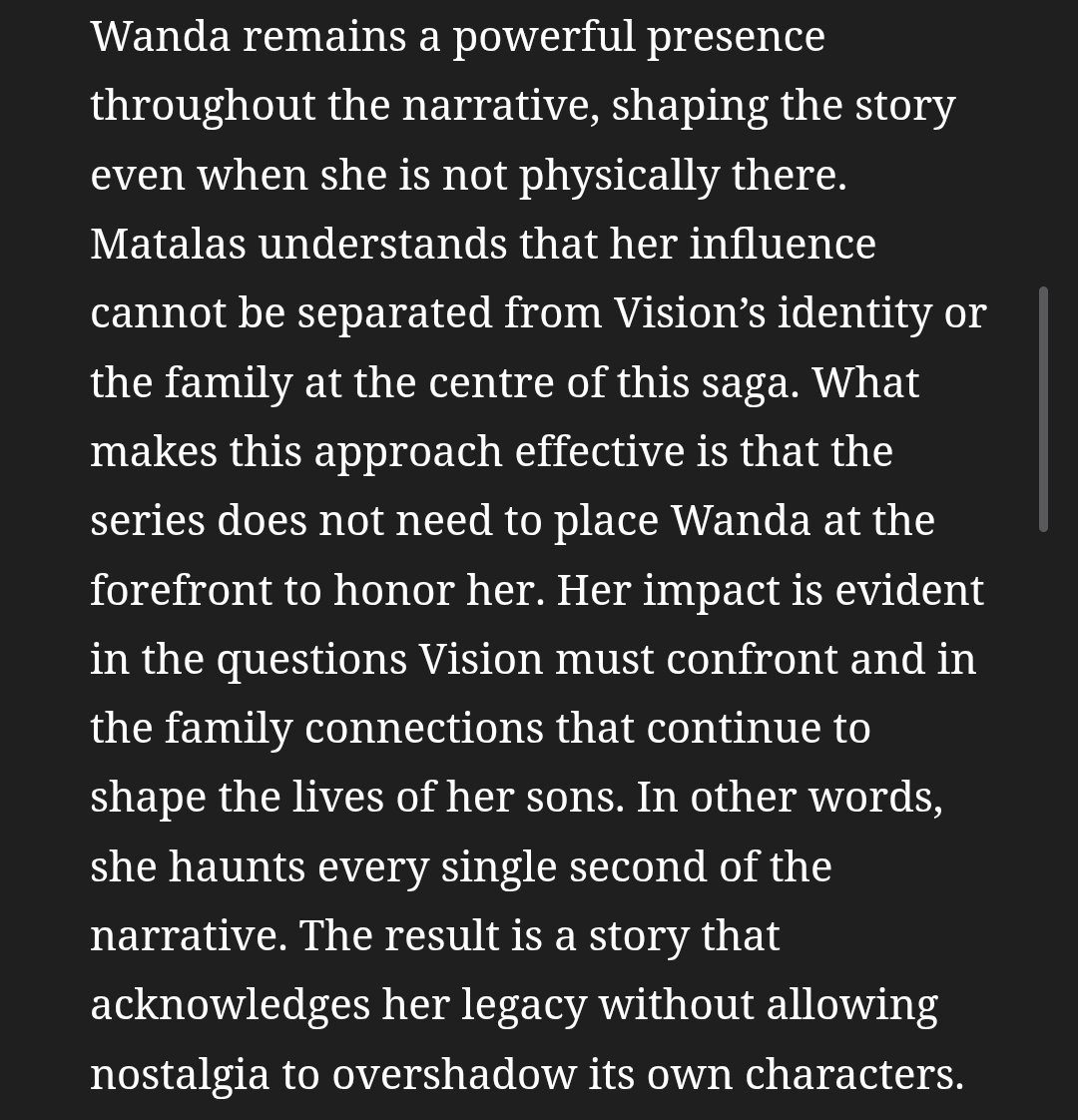 JacksonBrittsny's tweet photo. They basically said that Wanda/ #ScarlettWitch haunts the whole narrative. https://t.co/VlHJjSxBWM