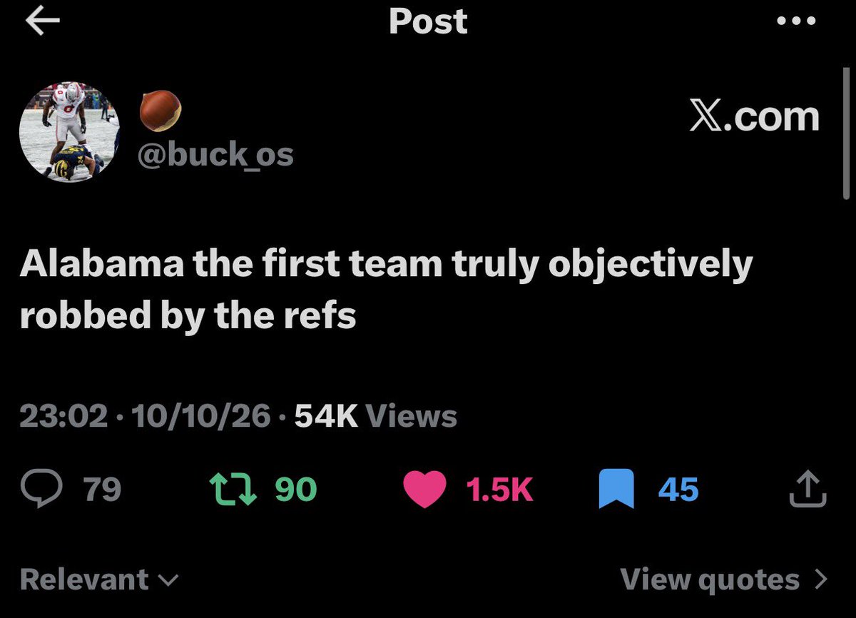 rqckztr's tweet photo. Game recognizes game @OhioStateFB 

#RollTide https://t.co/fwsG8o1HDL