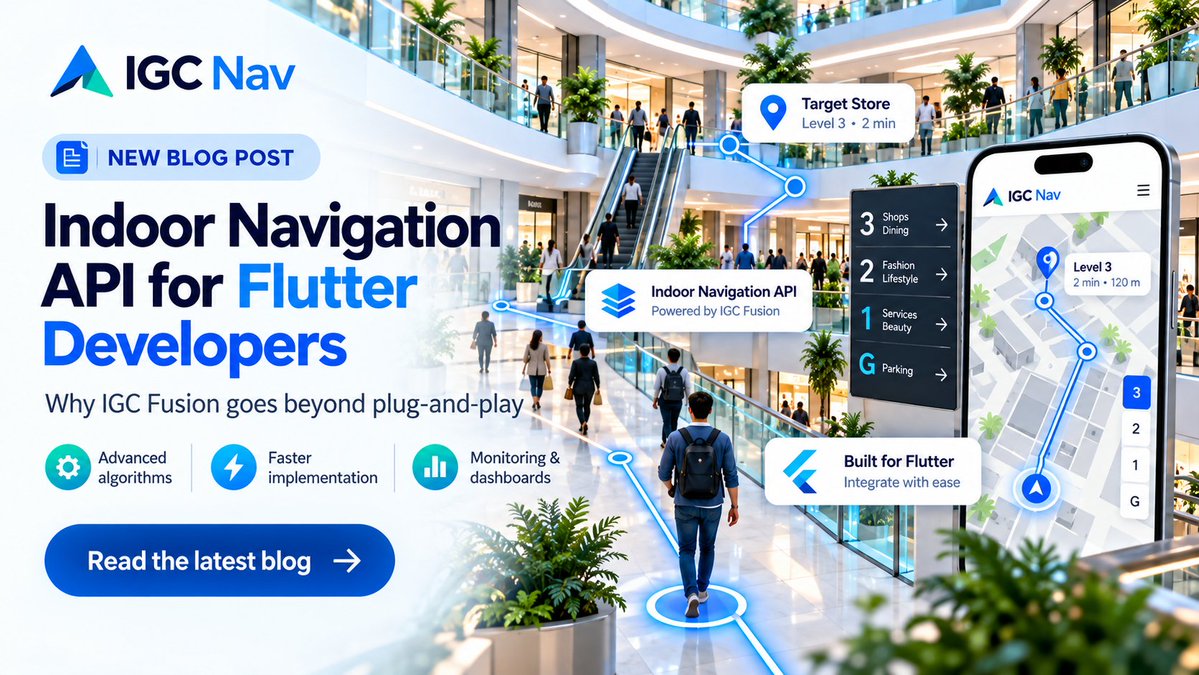 InGameCredit's tweet photo. 🚀 Building indoor navigation into your app?

Discover how IGC Fusion goes beyond plug-and-play with advanced sensor fusion algorithms, precision positioning, faster integration, and monitoring dashboards.

https://t.co/BdQv0CGvt5

#FlutterDev #IndoorNavigation #SensorFusion #NavigationAPI #IGCNav #AppDevelopment #Wayfinding #XRP $xrp #XRPL #XRPLcommunity