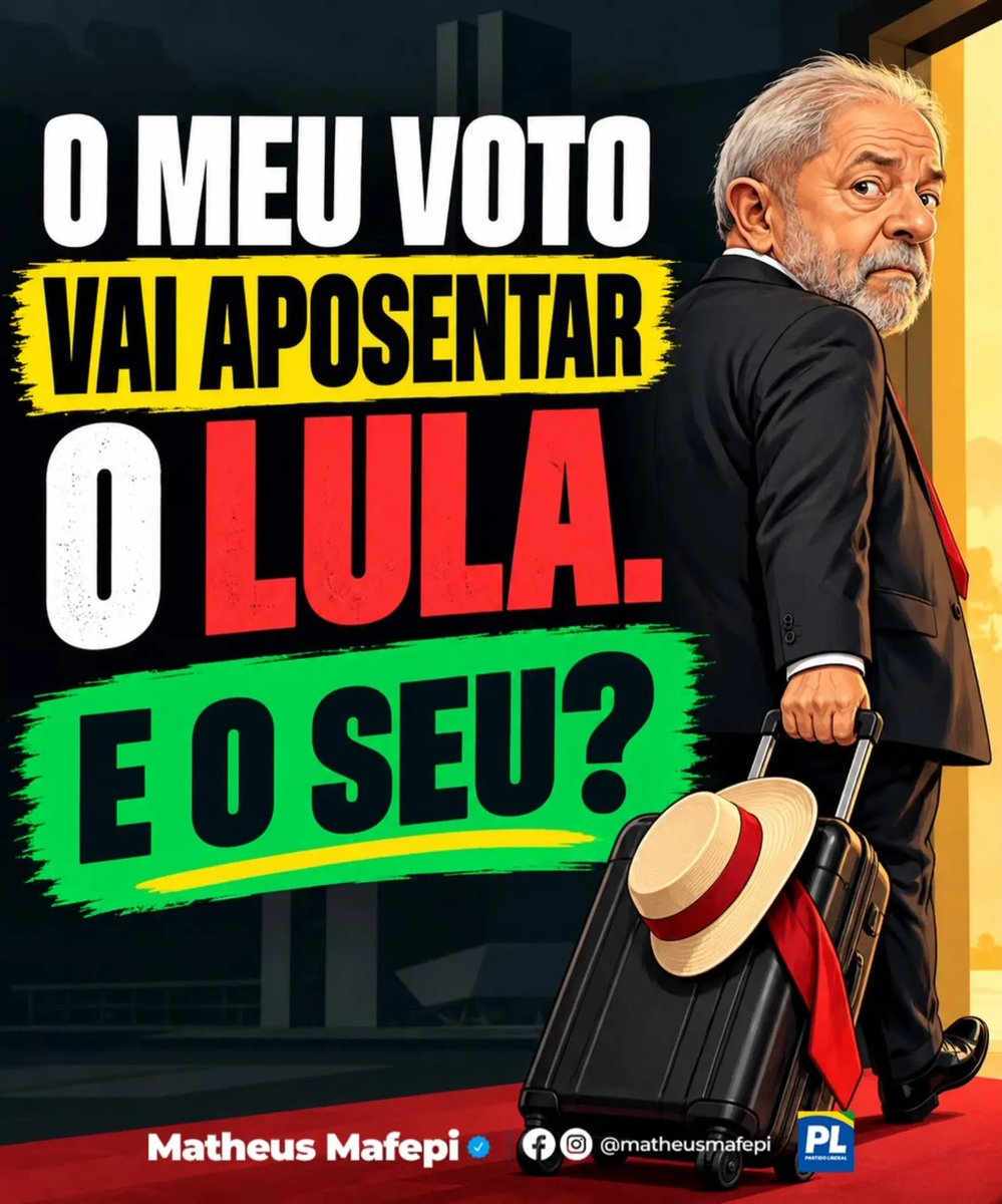 NeySilv36729893's tweet photo. O MEU VOTO VAI APOSENTAR O LULA DIA 25/10 https://t.co/dM1ja5yuKV