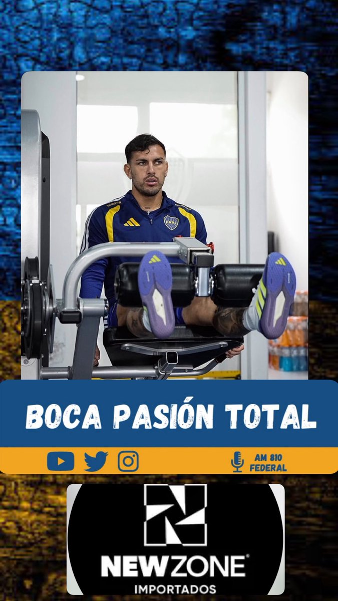 BocaPasionTotal's tweet photo. Cuenta @PampaAranda 

🔎 Leandro #Paredes  realizó trabajos en el Gimnasio para  su recuperación de la lesión muscular en el isquiotibial derecho.

▶️Proyecta su regreso para el Superclásico el 1° de noviembre, pero su condición es DÍA A DÍA.

#LAINFODEBOCA @pAmpaAranda https://t.co/QSFHIf9j41