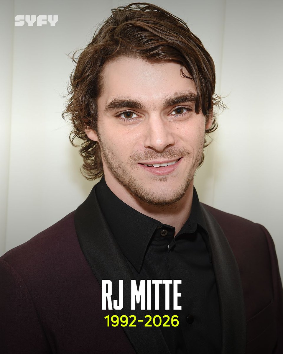 SYFY's tweet photo. RJ Mitte, who portrayed Walter White's teenage son in AMC's "Breaking Bad," has died at the age of 34. https://t.co/zq7HIn6Mif https://t.co/fyezIuDPIo