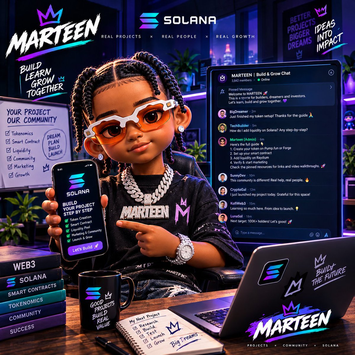 Marteengem's tweet photo. Good projects aren’t built on hype.
They’re built with knowledge, community &amp; consistency. 🧠

I want to create a space where builders can connect, learn, share ideas and turn concepts into real projects.

From idea → build → launch → growth. 🚀
#Solana #Web3 #CryptoCommunity https://t.co/DQKRXLhRFG