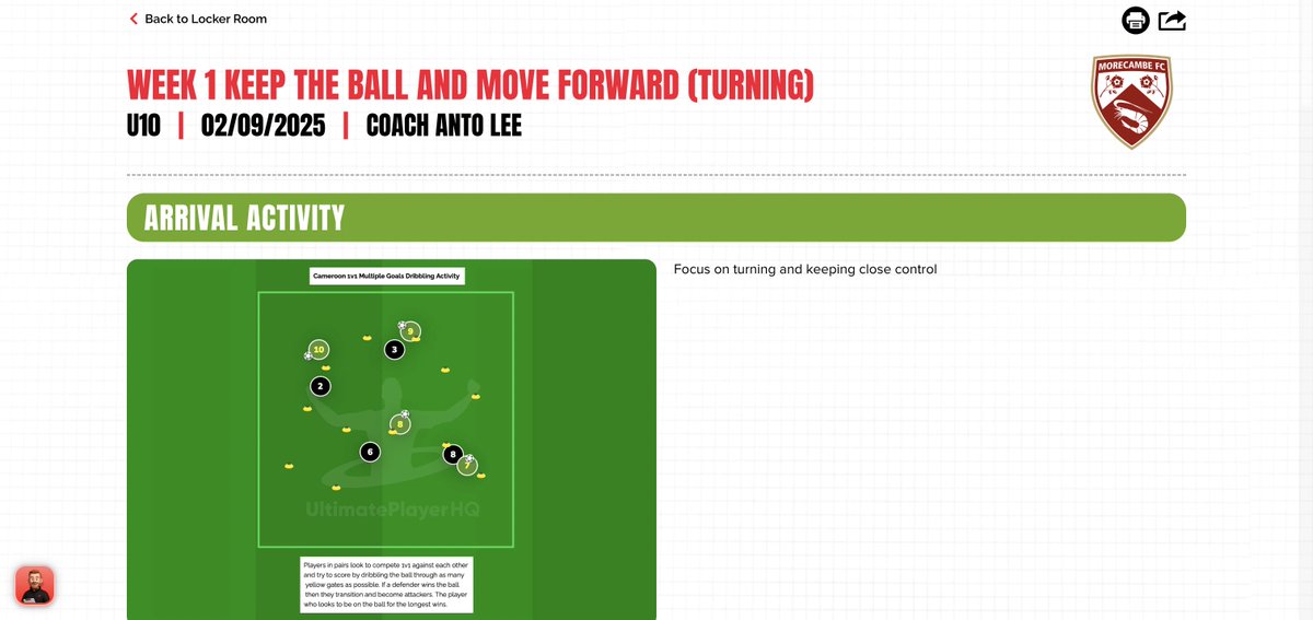 UPHQCreate's tweet photo. ⚽️ Keep the Ball and Move Forward (Turning) — Anto Lee

Created using the Session Builder at https://t.co/cBe4OwyDym and now featured in our Session Vault.

🌐 https://t.co/cBe4OwyDym https://t.co/8m3Cj1tFKm