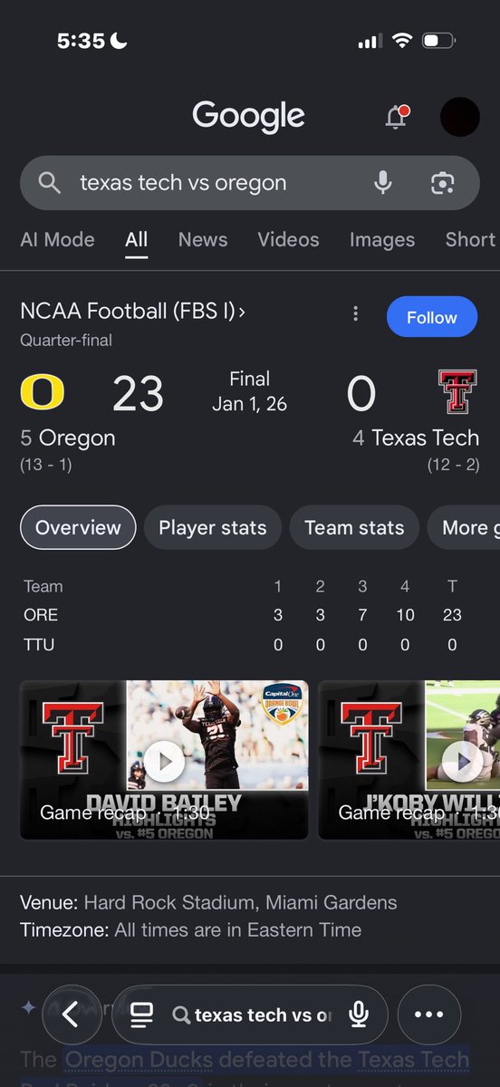 clesbrownz's tweet photo. @gobeavers92 @BuckeyeNatty @NBA90996502 Wait… this same Texas tech against the most overrated cfp team in decades?? https://t.co/axbe6cw9qN