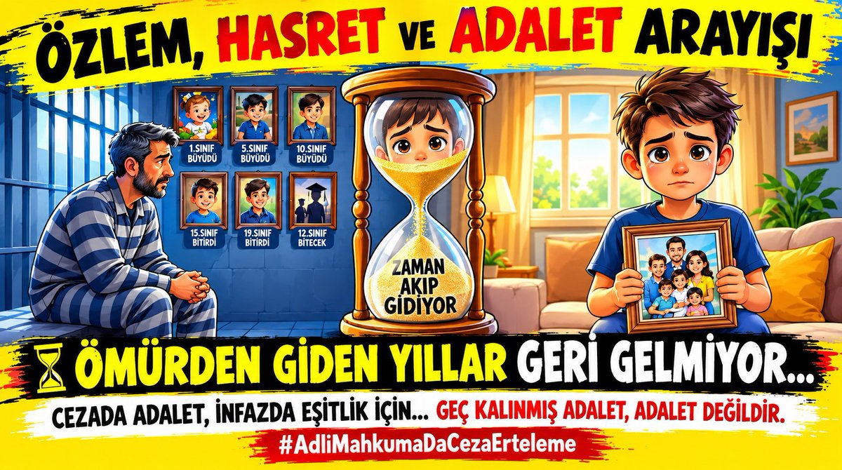 Iremkrglu272's tweet photo. @mesut35133 Adalet, sadece cezalandırırken değil; affederken, ertelerken ve iyileştirirken de tecelli eder. Ailelerin yaşadığı bu büyük özlem son bulmalıdır.

CEZADA ADALET İNFAZDA EŞİTLİK
#AdliMahkumaDaCezaErteleme
#DisiplinAffı https://t.co/SanKKzfF6f
