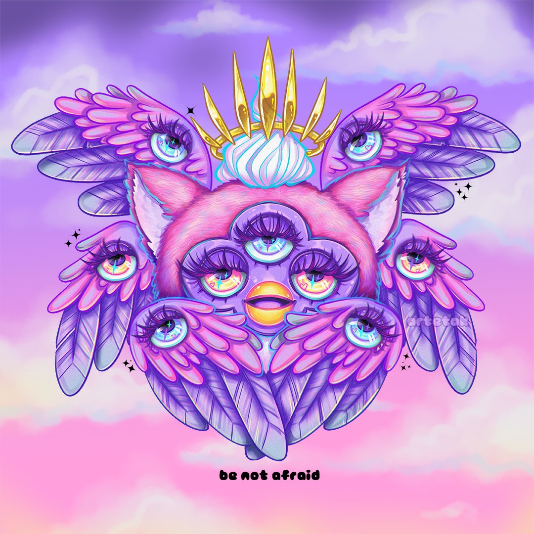 artetak's tweet photo. Redrew my Seraphurby art from 2021 https://t.co/ioUMofiTRg