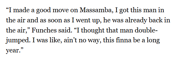 TheoLawson_SR's tweet photo. Story from one of Funches' first run-ins with Diop during a practice in early June.

https://t.co/n3cWGR3Ufp https://t.co/6IRRleczMK