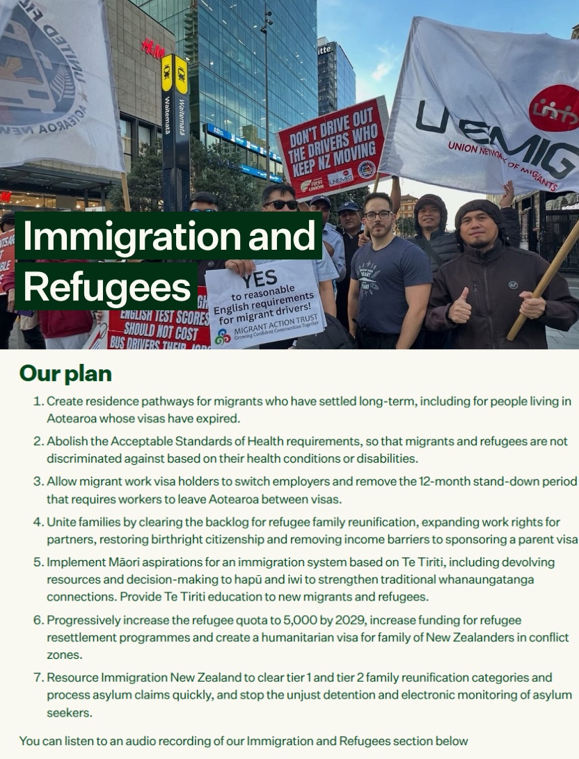 VoteSovereign's tweet photo. In 2021, Jacinda Ardern reversed a long-standing rule and began allowing HIV-positive migration.

The Greens want to take that much further:
1. Skyrocket our 'refugee' intake
2. Abolish health standards
3. Facilitate chain migration

Is the health of New Zealanders and our national security not something to protect and defend? It seems none of that is their concern.