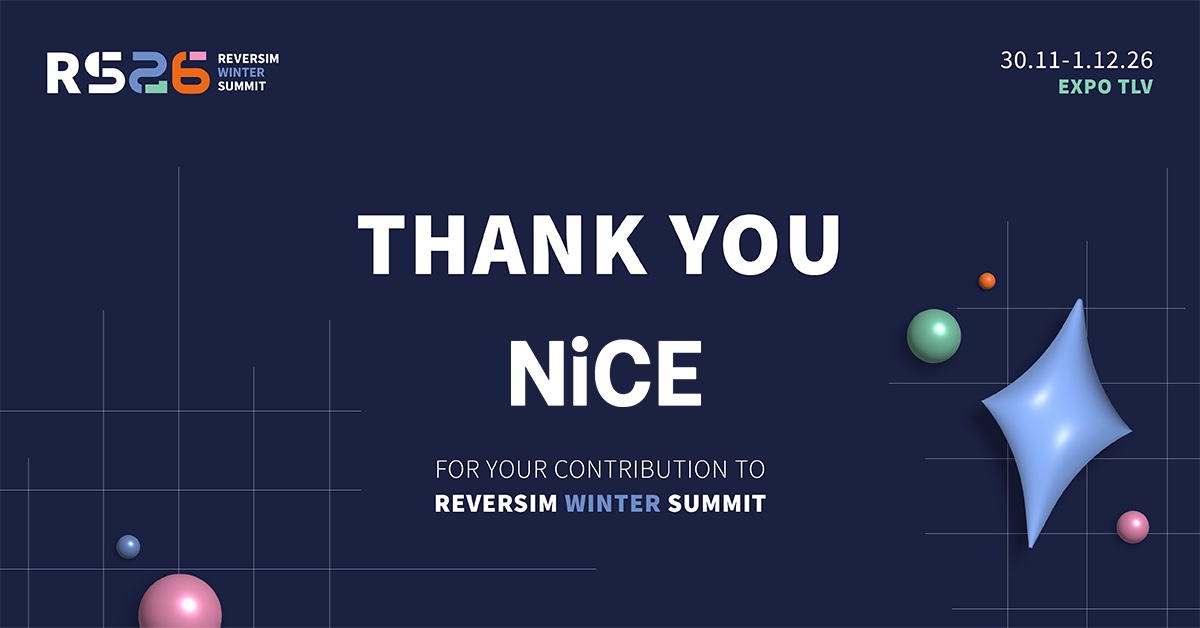 reversim's tweet photo. A big thank you to NICE for sponsoring the upcoming Reversim Summit!
Stop by their booth during the conference to meet the team and talk tech.
See you there! https://t.co/ijkWIzFNMM