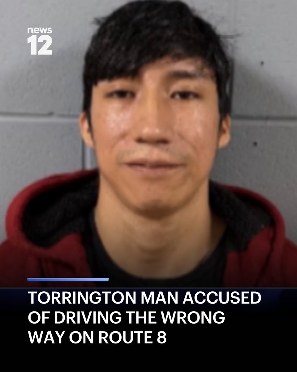 News12CT's tweet photo. WRONG WAY CRASH: A Torrington man is facing charges for driving the wrong way and crashing into another vehicle on Route 8, state police say. - https://t.co/lmN63qqi78
#News12CT #Crime https://t.co/kaSjePB2gf