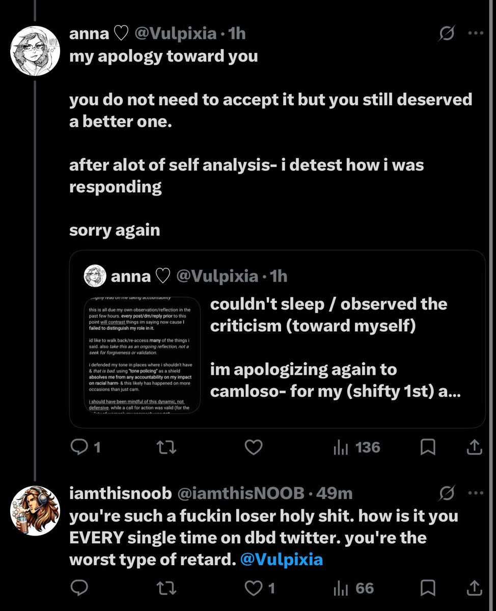 CapnBubbsTTV's tweet photo. I’m so tired of the r slur being brought in when people want to insert themselves into situations that didn’t involve them and go on the defensive for someone who didn’t ask them to, much less to use slurs to do it. 🫩 There’s some moots following this asshole btw. https://t.co/MZPFeuB032