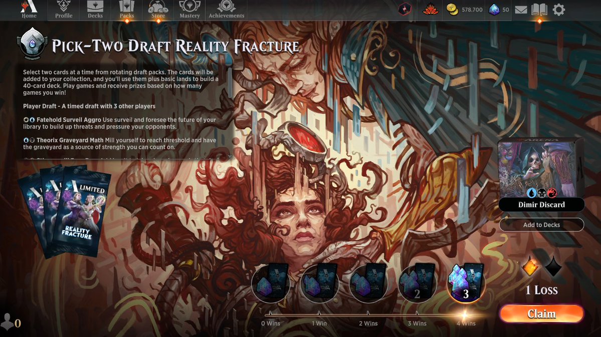 AlfaceVerde's tweet photo. #19 º🏆 de REALITY FRACTURE

Dimir Discard 4-1 

Ultimamente as cartas de discard vem subindo um pouco no meu rating, card advantage é muito relevante e tem muita bomba alvo.

#mtg #magicthegathering #mtga #magicarena #realityfracturemtg #mtgrealictyfracture #mtgfra #framtg https://t.co/zdLjLzpyoH