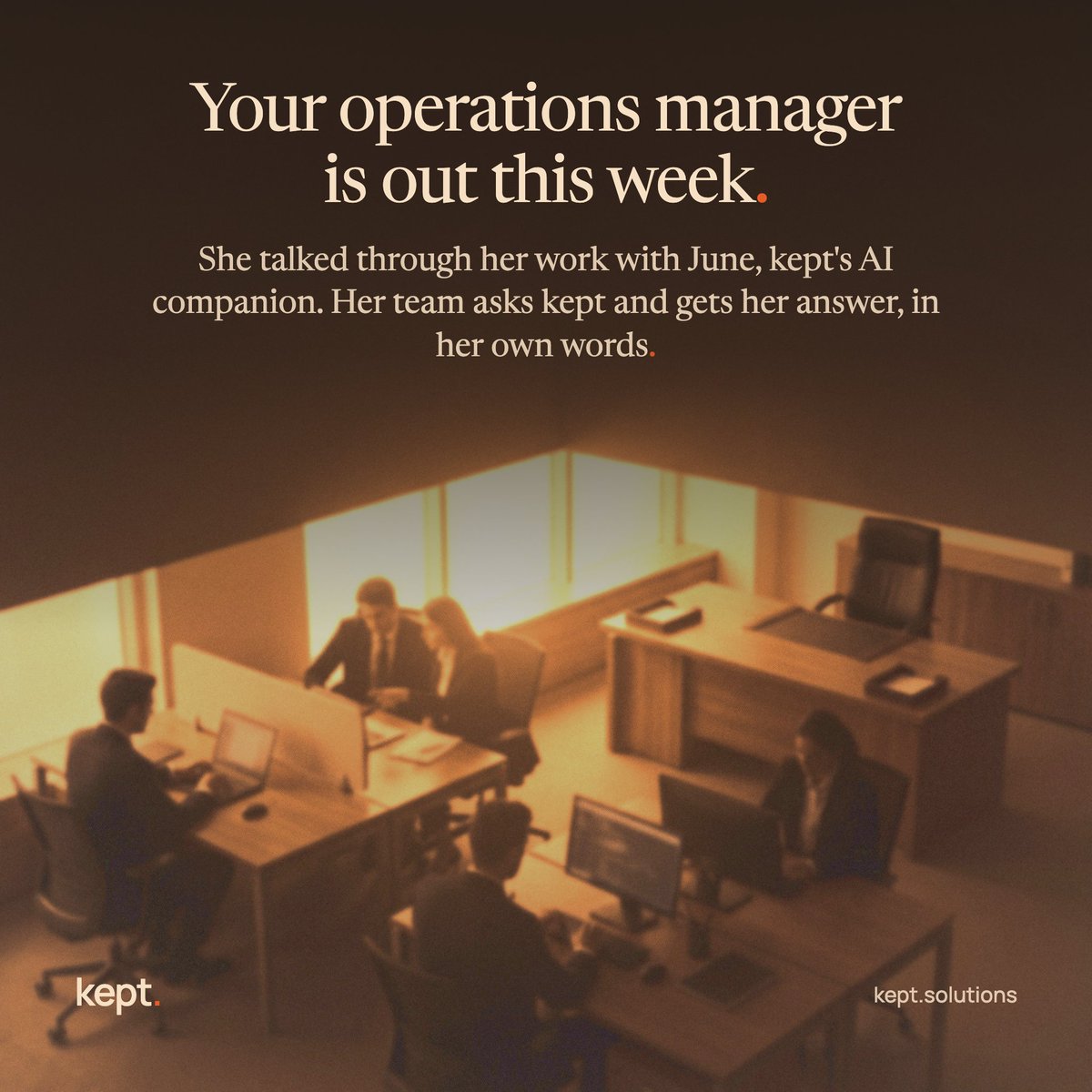 keptsolutions's tweet photo. A rush order comes in, and nobody's sure who can approve it.

Normally the answer would wait until your operations manager is back. 

This time, the team already has her answer. https://t.co/W0Y5lIxcHe